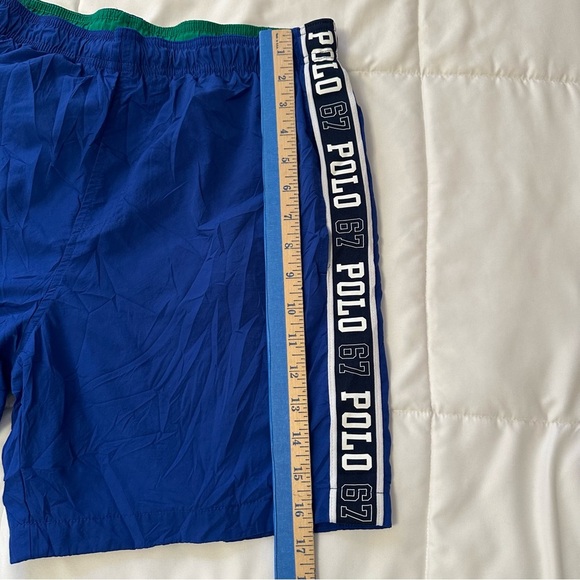 Polo Ralph Lauren Men's Royal Blue Logo Tape Track Shorts size M(e5 - Picture 11 of 14